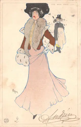 Lot256 popini mrs artist signed postcard uk