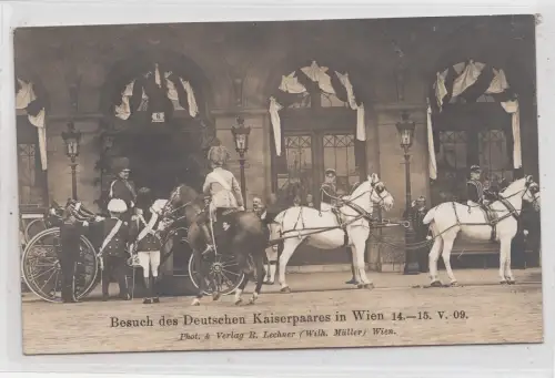 B82177 wien viena austria German kaiser visit front back image