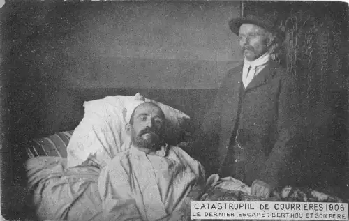 BC60762 Catastrophe de Courrières 1906 Le dernier escape Berthou et son pere
