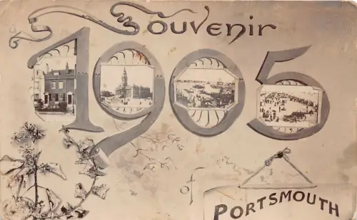 uk40212 souvenir portsmouth uk 1905 Neuheit Echtfoto