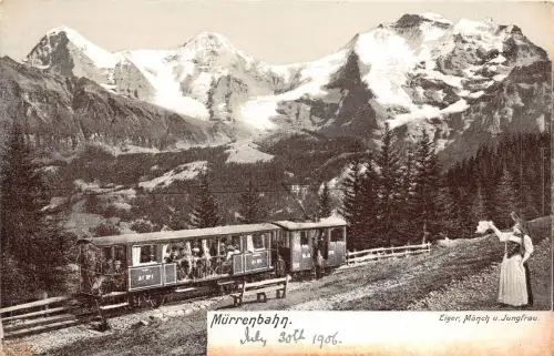 br103999 murrenbahn echtfoto schweiz jungfrau zug eisenbahn