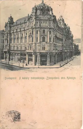 Lot267 Budapest Ungarn A Kiraly Berpalolaja Zinspalais des Königs Front Shop