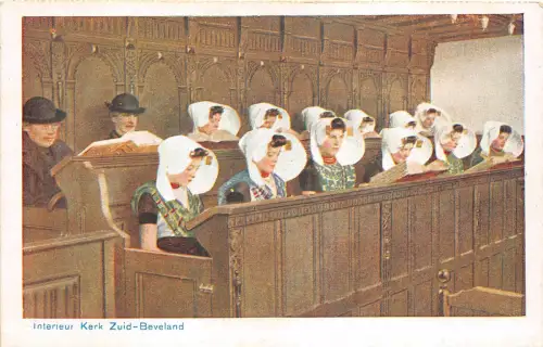 Lot 47 Niederlande Typen Folklore Tracht Innenraum Kirche Süd Beveland