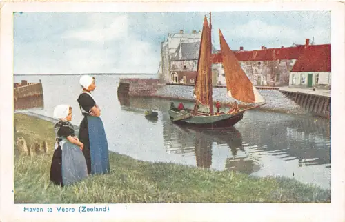 Lot 47 Niederlande Typen Folklore Zeeland Trachtenhafen in Veere Boot