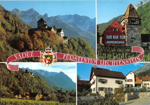Lot 42 Liechtenstein Vaduz Schloss Rotes Haus Dorfpartie