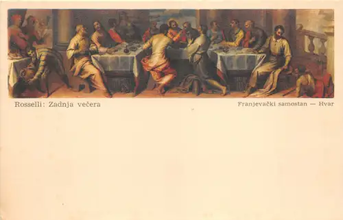 Lot 47 Rosselli Zadnja Abendessen Kloster Hvar Kroatien Postkarte Gemälde