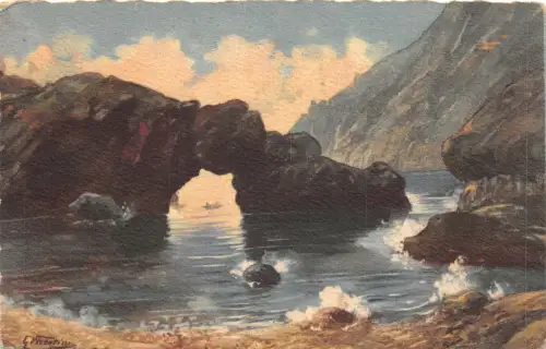Lot 42 Capri Italien Arco Delle Sirene Postkarte G Vicentio Künstler signiert
