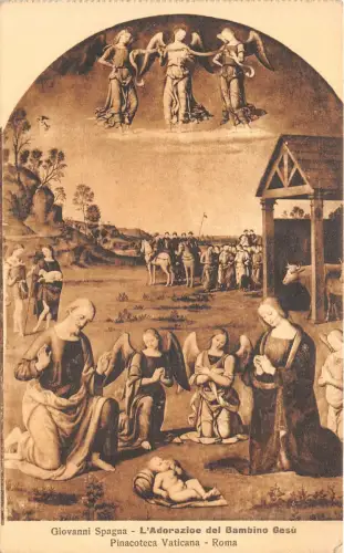 Lot 45 Roma Italien Vatikan Postkarte Gemälde G Spagna Adorazioe Bambino Gesu