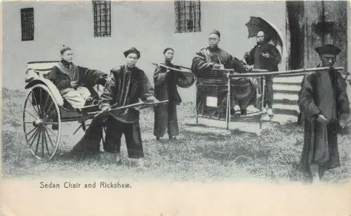 Lot269 Sänftenstuhl und Rikscha Typen Folklore Hongkong Porzellan