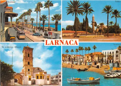 Lot 9 Zypern Larnaka Die Kirche St. Lazarus Meer Auto Boot Tekke