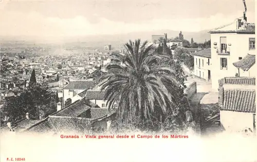 Lot 62 Granada Vista General Desde El Campo De Los Martires Spanien