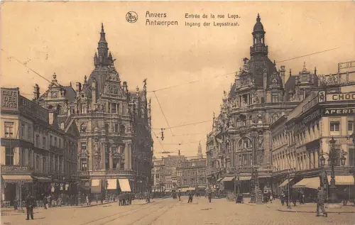 Lot 78 belgien anvers antwerpen entree de la rue leys