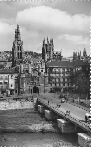 Lot 59 Burgos Bogen der Jungfrau Maria und Kathedrale Echtfoto Spanien