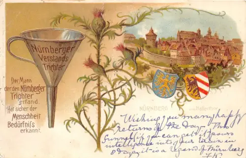 Lot143 Nürnberg vom Hallertor Deutschland Wappen Verstand Trichterm Neuheit