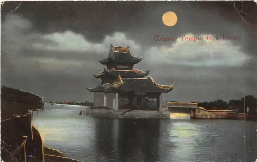 Lot141 Chinesischer Tempel in einem Fluss China Shanghai Kingshill