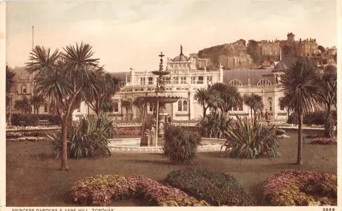 uk39625 Princess Gardens and Vane Hill Torquay Echtfoto UK Lot 23 UK