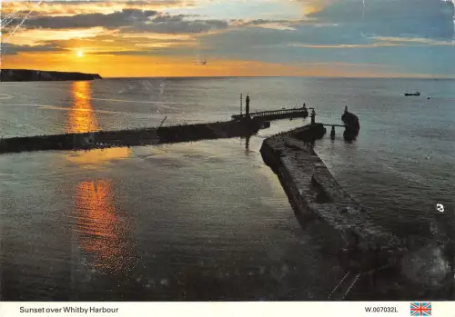 uk36655 sunset over withty harbour uk lot 7 uk