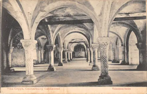 uk39315 the crypt canterbury cathedral real photo uk lot 21 uk