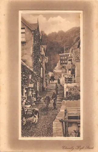 uk39358 clovelly high street real photo uk lot 21 uk