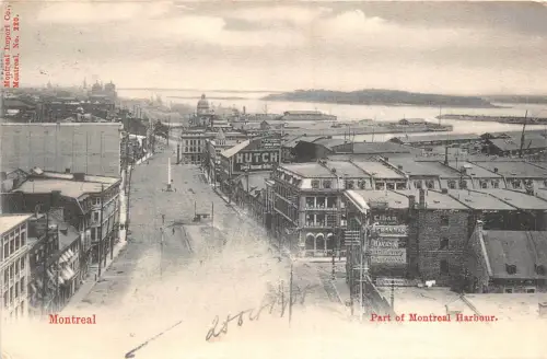 US5689 Montreal Teil Montreal Hafen Kanada Litho