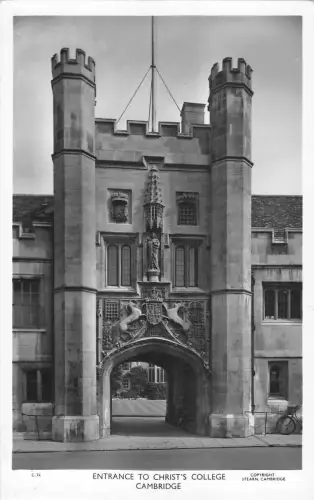 uk39017 Eingang zum Christs College Cambridge Echtfoto UK Lot 20 UK