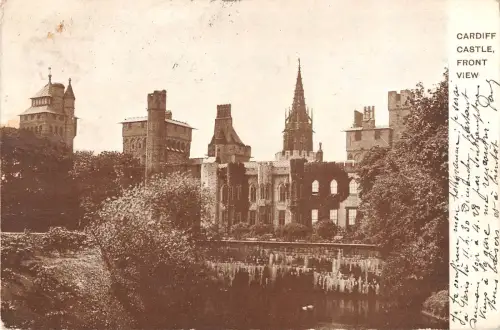 uk38979 cardiff castle front view real photo uk lot 19 uk