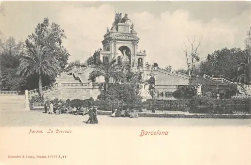 Lot 39 Spanien Park Wasserfall Barcelona