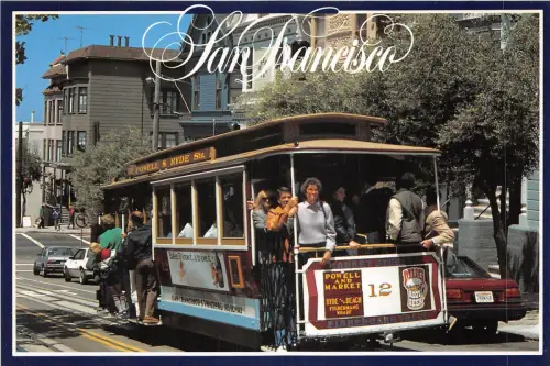 Lot 12 USA San Francisco California Cable Car Victorian Homes Straßenbahn Eisenbahn