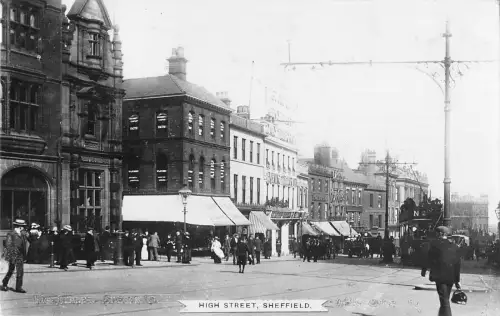 BR98398 High Street Sheffield Echtfoto UK