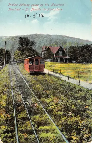 br105858 Steigungsbahn geht auf Berge Montreal Kanada
