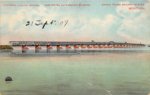 br105852 victoria jubilee bridge grand trunk railway system montreal canada