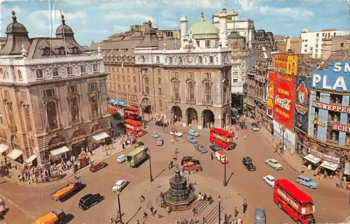BR66142 Coca Cola Schweppes Doppeldecker Bus Piccadilly London UK 14x9cm