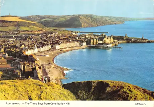 uk35655 Three Bays from Constitution Hill Aberystwyth Wales UK Lot 2 UK