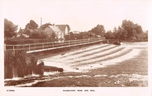BR74315 Hambleden Wehr und Mühle Echtfoto UK