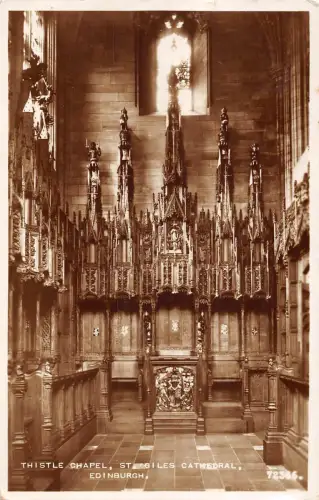 uk38902 thistle chapel st giles cathedral edinburgh scotland real photo uk lot 1