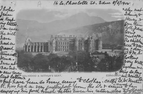 uk39219 holyrood and arthurs seat edinburgh scotland real photo uk lot 21 uk