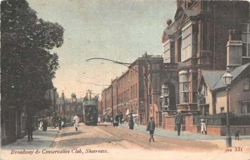 uk41564 broadway and conservative club sheerness uk tram tramway