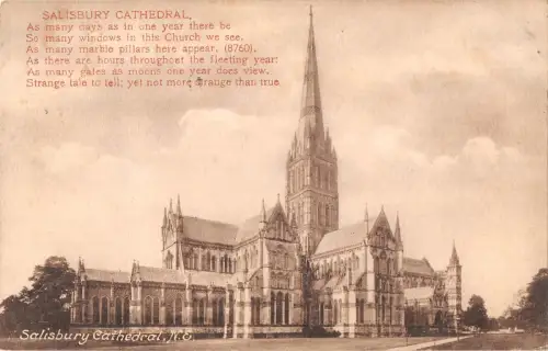 uk38435 salisbury cathedral real photo uk lot 17 uk
