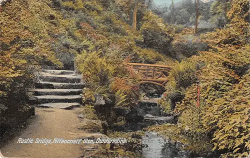 uk38512 rustic bridge pittencrieff glen dunfermline scotland uk lot 17 uk