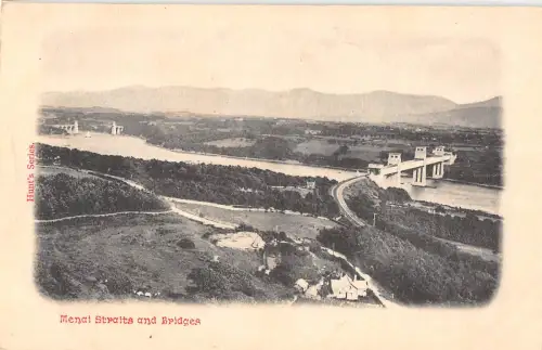 uk38728 Menai Straits and Bridge Wales Echtfoto UK Lot 18 UK
