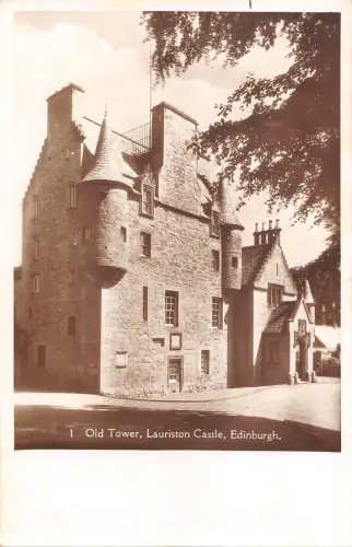 uk38591 old town lauriston castle edinburgh scotland real photo uk lot 17 uk