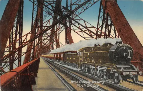 uk41258 North Express Crossing Forh Bridge Scotland Aberdeen Train Eisenbahn