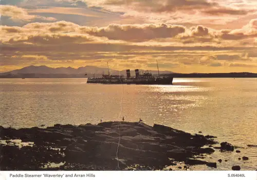uk36345 Raddampfer Waverley At Arran Hills Schottland UK Lot 6 UK