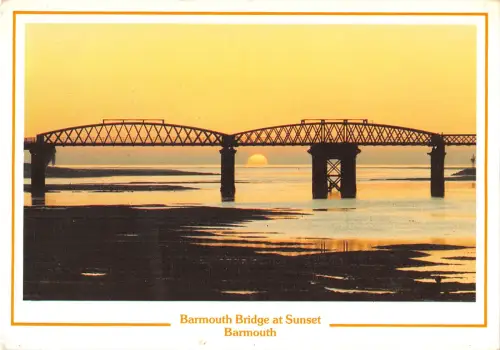 uk36148 barmouth bridge and sunset wales uk lot 5 uk