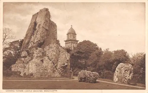 uk39158 schiefer Turm Burggelände Bridgnorth Echtfoto UK Lot 20 UK
