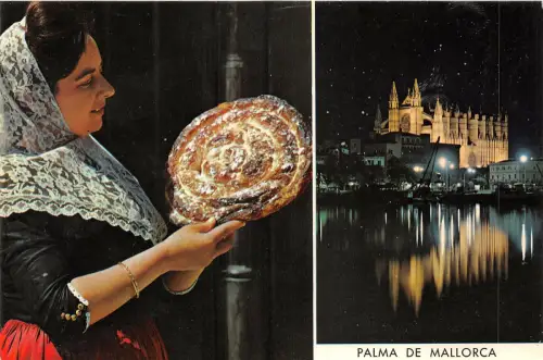 Lot 41 Palma de Mallorca Spanien typisch Mädchen und Kathedrale Folklore