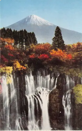 Lot 28 Japan Landschaft Wasserfall Reittier Fuji