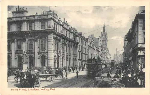 BR75160 Union Street Aberdeen Looking East Wagen Straßenbahn Straßenbahn Schottland