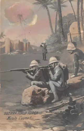 B92005 Turkisk Italienischer Krieg Propaganda Militär Militaria Turkey