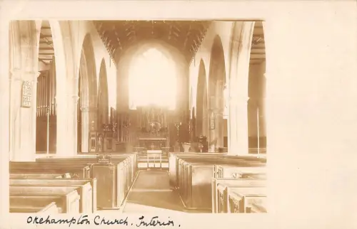 BR98569 Okehampton Kirche Innenraum UK Echtfoto